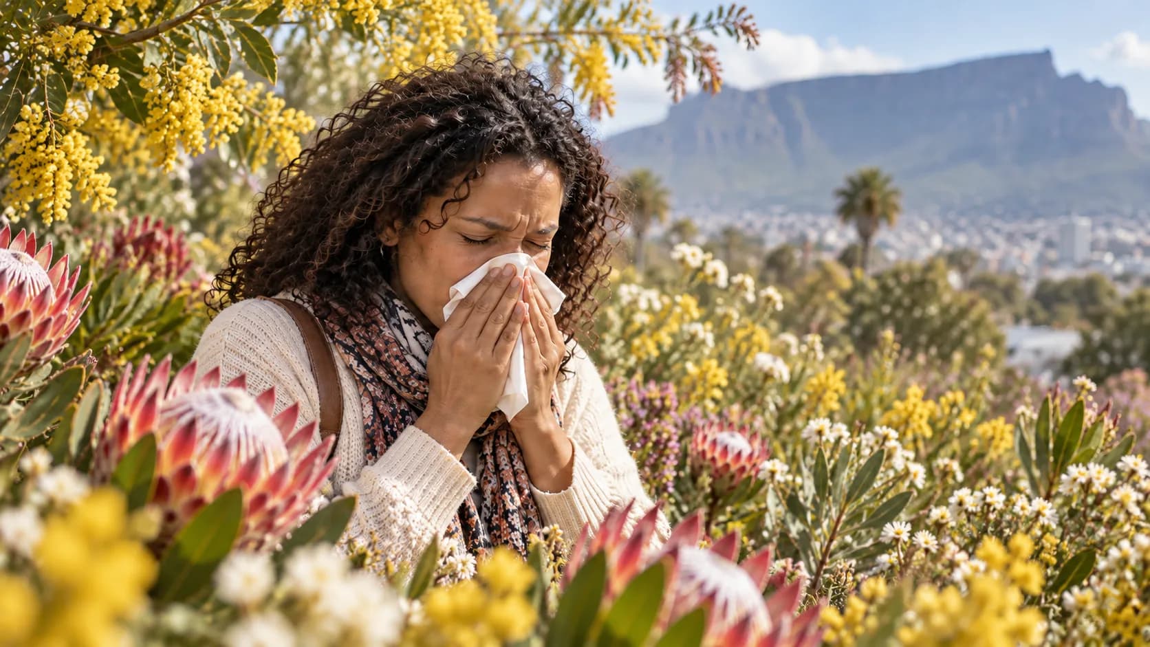 Hiking women with pollen allergies in Cape Town